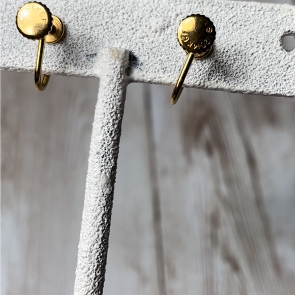 VINTAGE 14K GOLD CUBIC ZIRCONIA EARRINGS - Picture 13 of 13